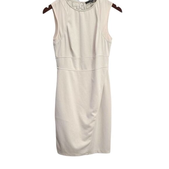 Marc New York Shift Mini Dress Sleeveless Size 6 Cream Back Zip - Picture 1 of 7